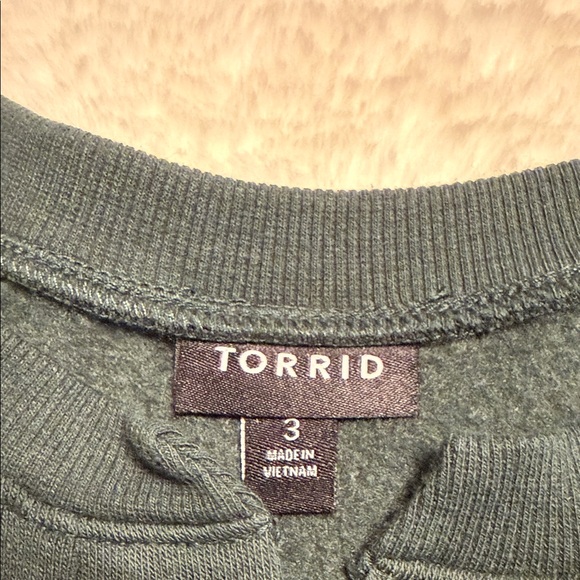 Torrid Dark Green Knit Top - Picture 2 of 2